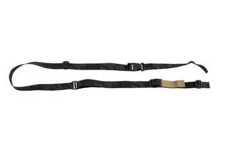 Forward Controls Design 2-point carbine sling. MultiCam Black with tan tab.